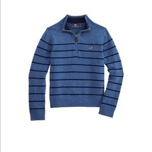 Vineyard Vines 1/4 zip boys striped sweater